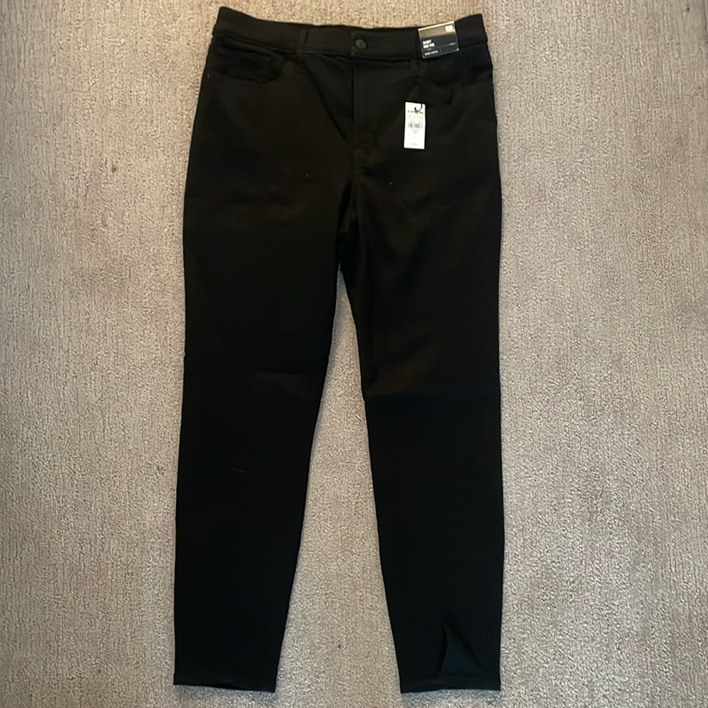 Black skinny mid rise jeans